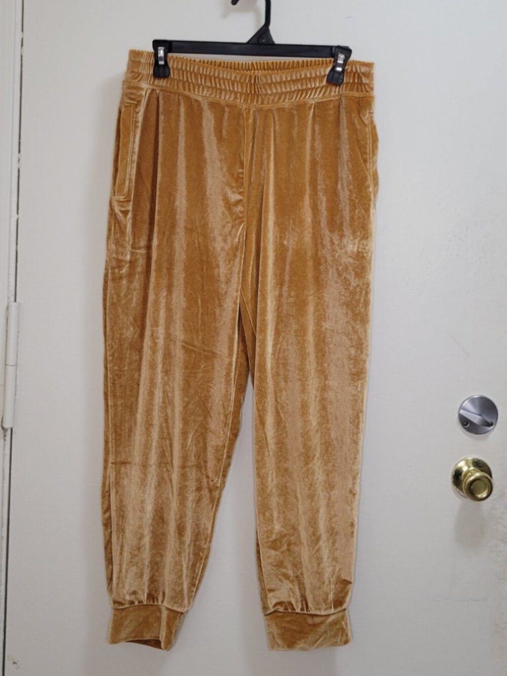 Women's Fabletics Gold Velvet Joggers